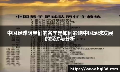 中国足球明星们的名字是如何影响中国足球发展的探讨与分析